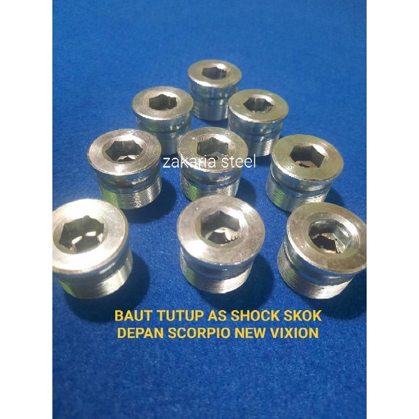 BAUT TUTUP AS SHOCK SKOK DEPAN SCORPIO NEW VIXION