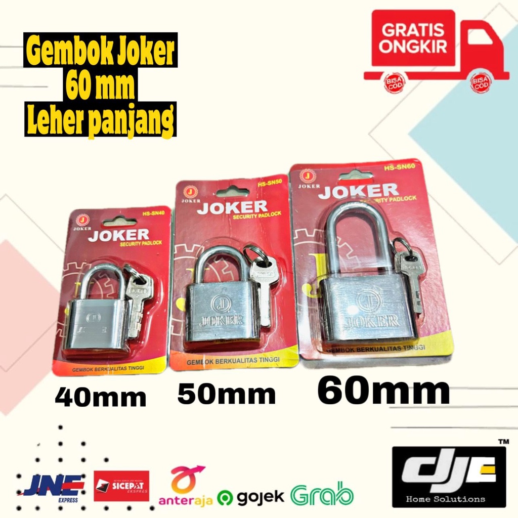 Gembok Pagar size Besar 60mm Leher panjang dan Leher pendek /security Padlock