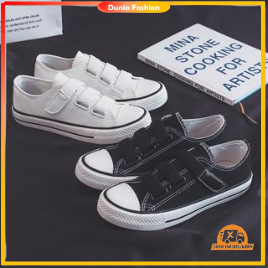 [DUNIA FASHION] Sepatu Wanita Sneakers Kanvas Tali Gepeng Import Premium Quality DF 621