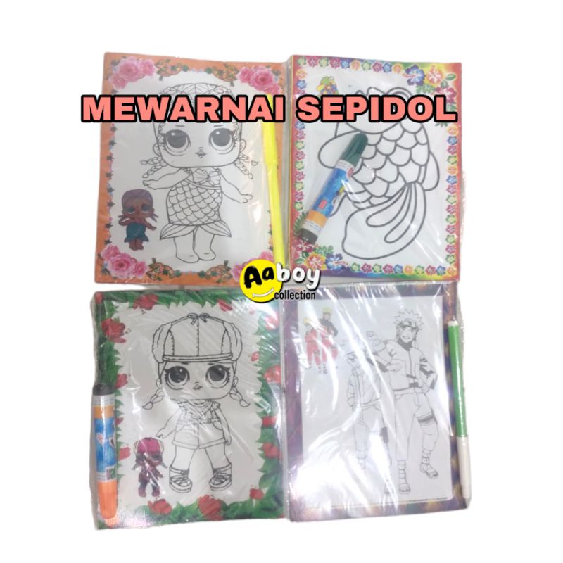 MEWARNAI SPIDOL 10 PCS MAINAN EDUKASI ANAK KECIL CEWE COWO SERBA 1000 2000 3000 5000 GROSIR TERMURAH TERBARU