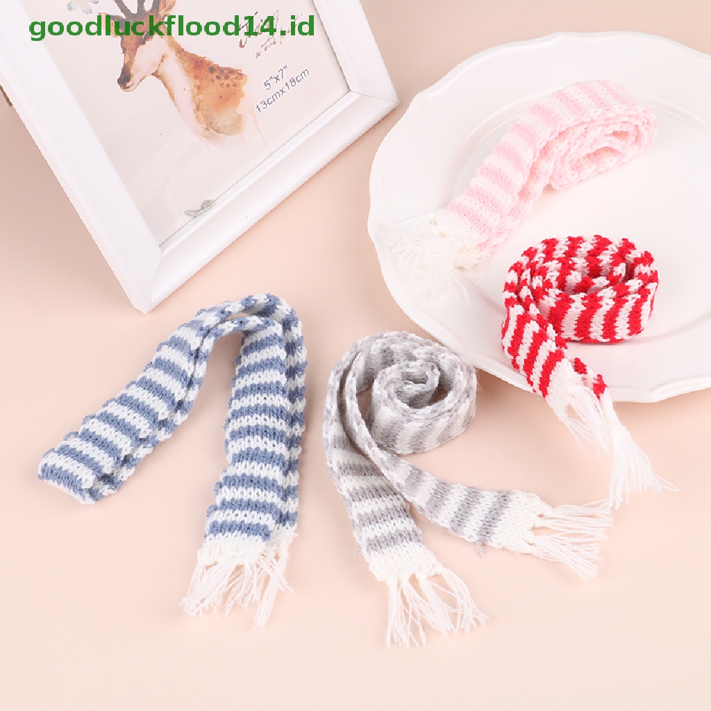 [GOOGFOUR] 1per6rumah Boneka Miniatur Syal Knitg Ornamen Boneka DIY Aksesoris Pakaian [TOP]