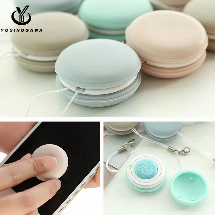 Brush Pembersih Layar Handphone Bentuk MACARON/Aksesoris Sikat Pembersih HP-Yosinogawa