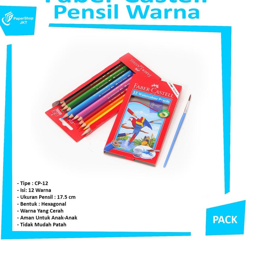 

Kekinian Faber Castell Watercolour 12 Pensil Warna Panjang