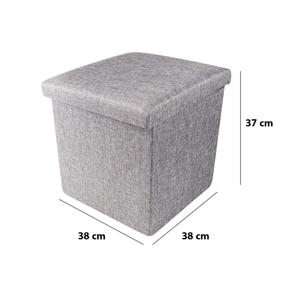 Sofa Kotak Penyimpanan Barang Foldable Storage 38 x 38 x 36.5 cm - L1705 - 7RHZIOGY Gray