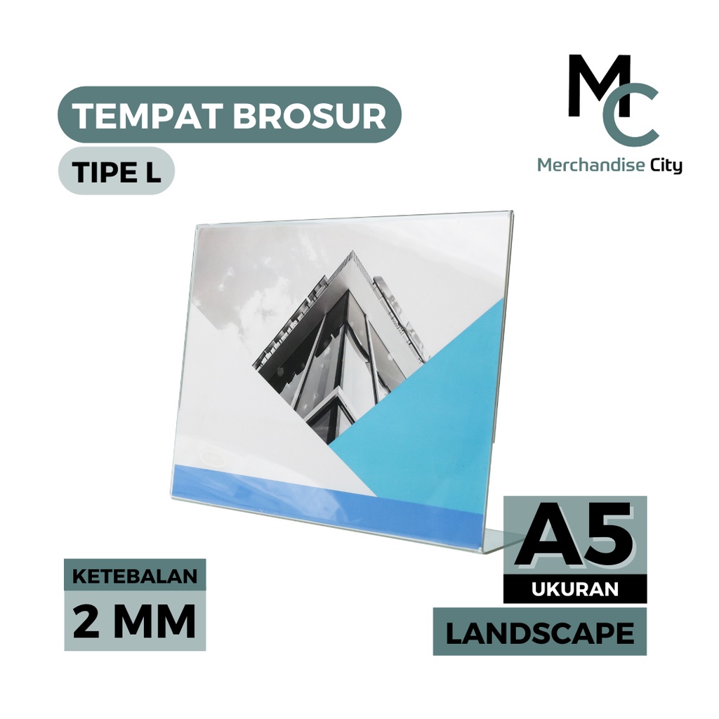 Jual Tempat Brosur A5 Landscape Tent Holder Tent Card Akrilik