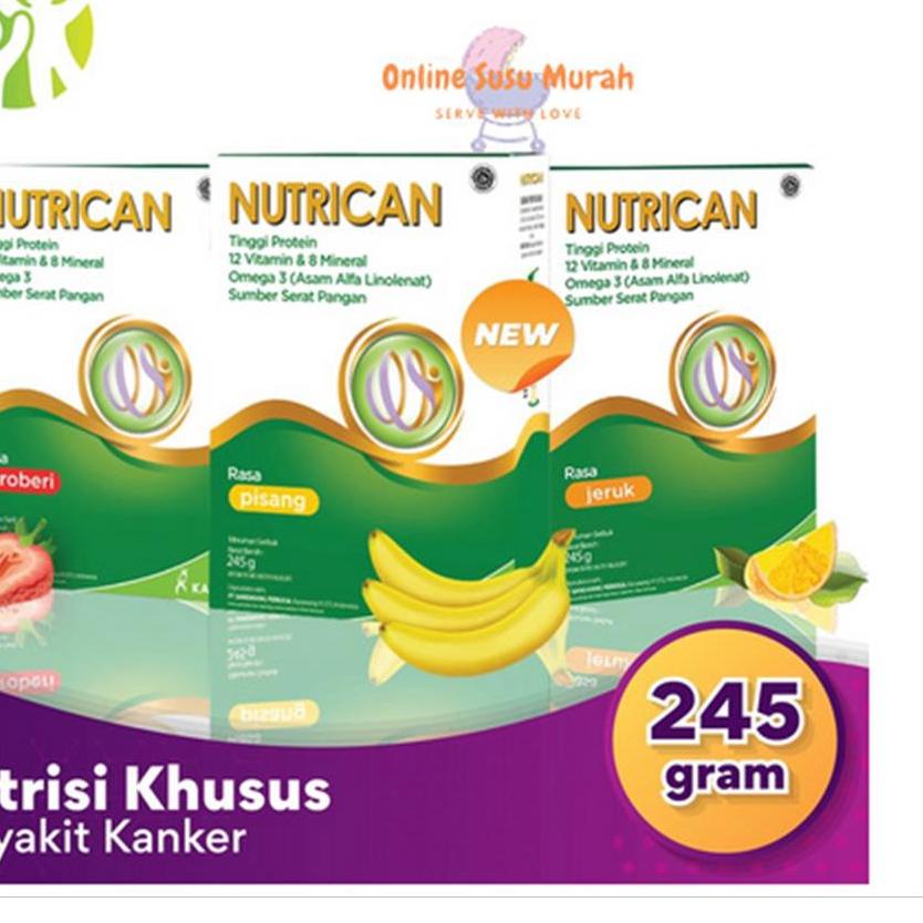 

➬ NUTRICAN SUSU TINGGI PROTEIN KHUSUS PASIEN KANKER 245 GRAM ➻