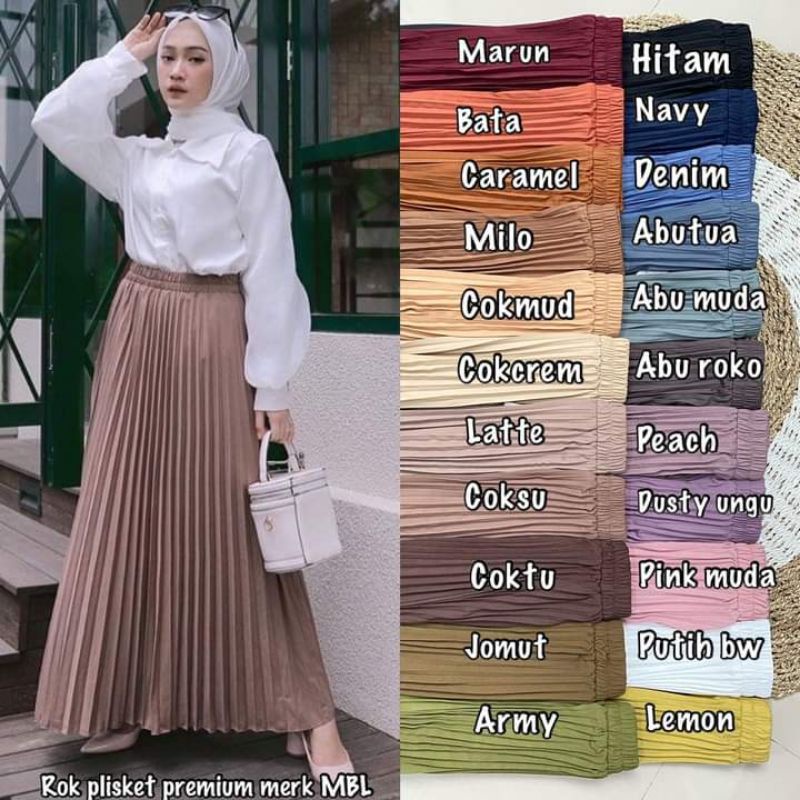 Rok plisket premium merk MBL