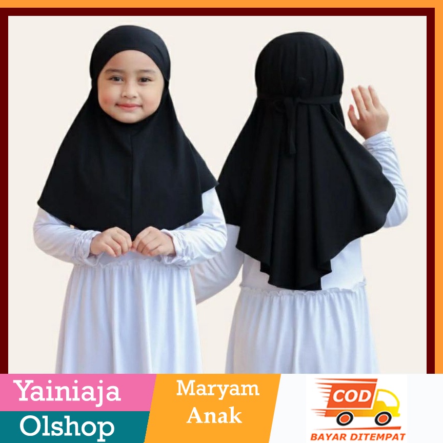 Jilbab Bergo Maryam Anak Bahan Jersey