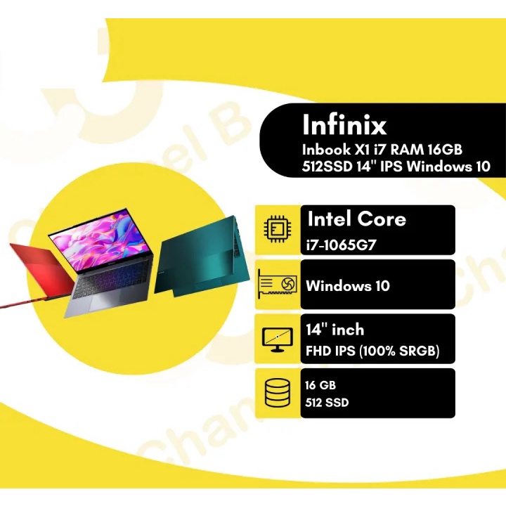 Laptop Infinix InBook X1 Pro Core i7-1065G7 16G SSD 512G FHD IPS Win10
