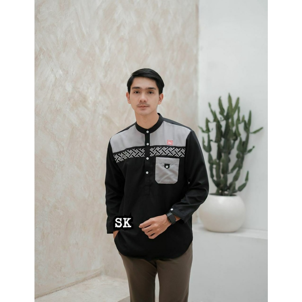 Baju Koko Dewasa Muslim Lengan Panjang Terbaru