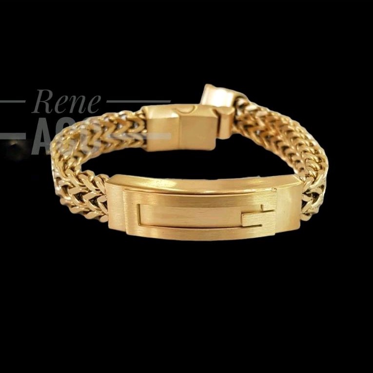 Gelang Titanium Pria Cowok keren Model Rantai G