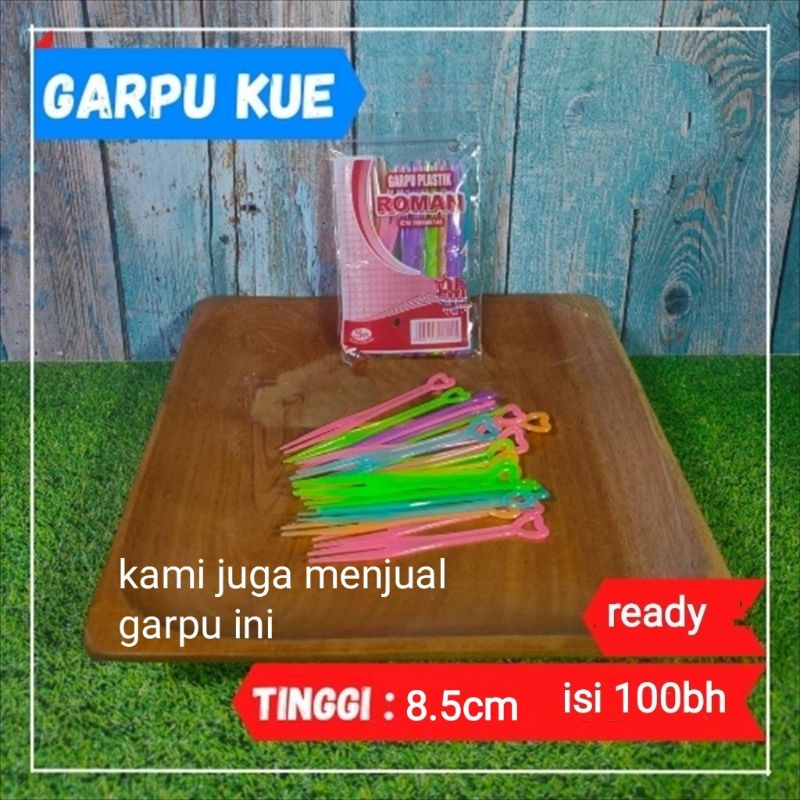 Garpu Kue Ulang Tahun isi 100 Garpu Buah Garpu Plastik Bentuk Love Tusukan Kue