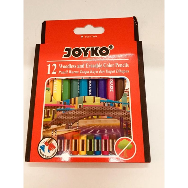 

Erasable Color Pencils Pensil Warna Dapat Dihapus JOYKO CP-120 12 Warna