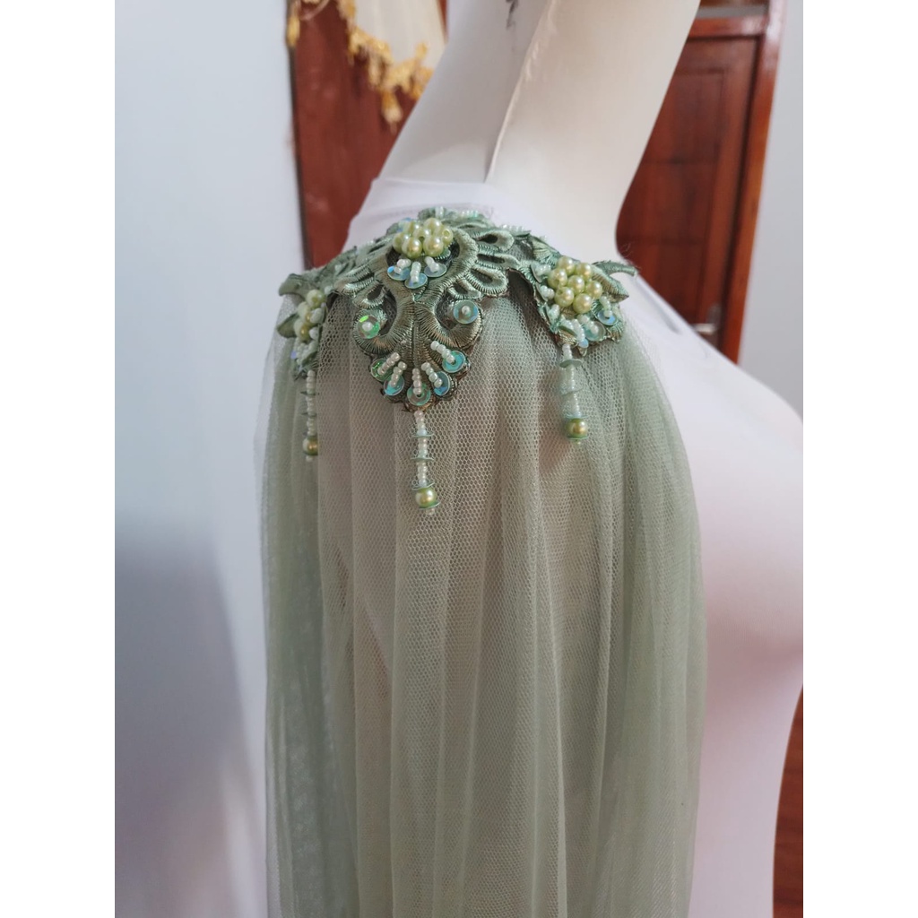 Sayap Pundak Kebaya 75cm Pengantin / Sayap Bahu / Slayer Pundak / Slayer Bahu