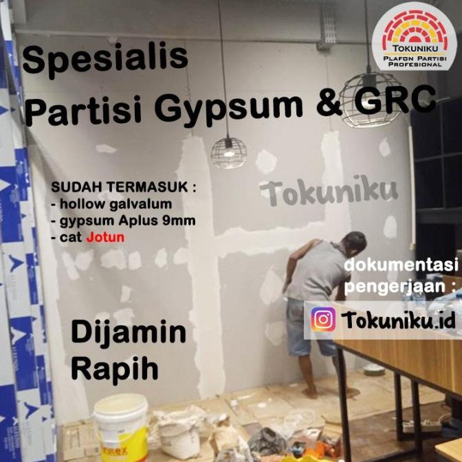 Discount 1 Sisi Partisi Gypsum Grc Sekat Dinding Grc Gypsum Volume 8 - 20M2