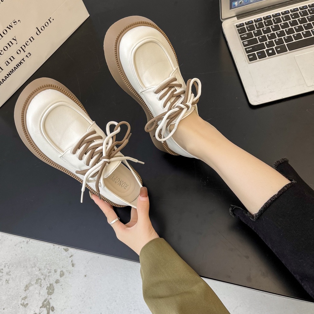 Sepatu Kerja Wanita Tali Kekinian Sepatu Perempuan Fashion Terbaru Docmart Retro ala Korea SK-048