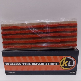 1 Lembar KLO Strips Refill Karet ban tubles/karet tambal ban tubles/cacing ban tubles  panjang 20 cm