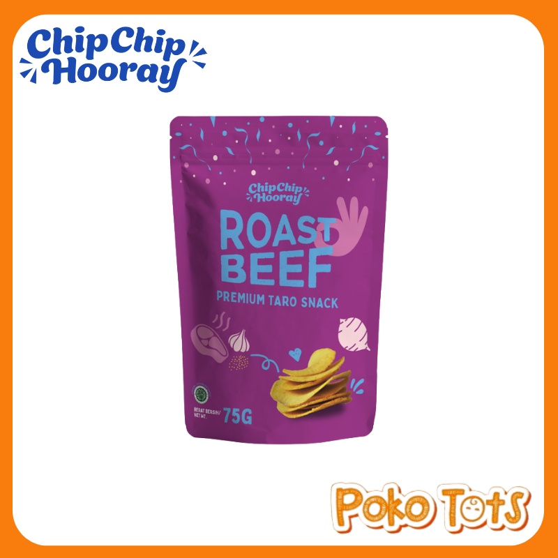 Chip-Chip Hooray Premium Taro Snack 75gr Keripik Talas Snack Sehat Non MSG Chip Chip Hooray WHS