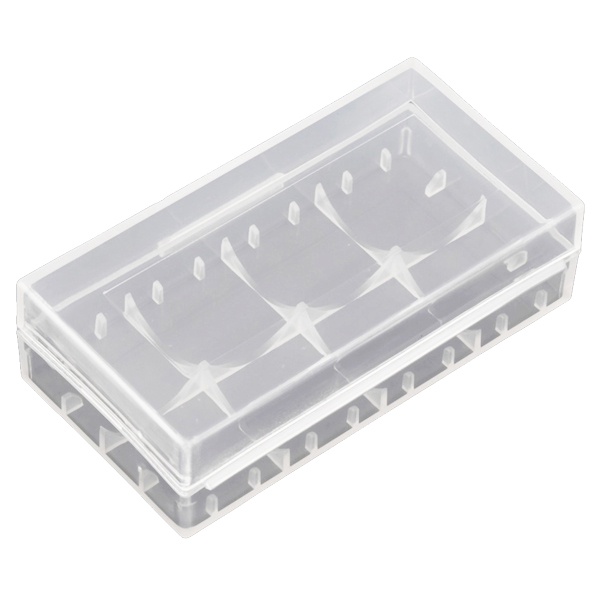 Plastic Battery 18650 Case Box 2 Slot putih