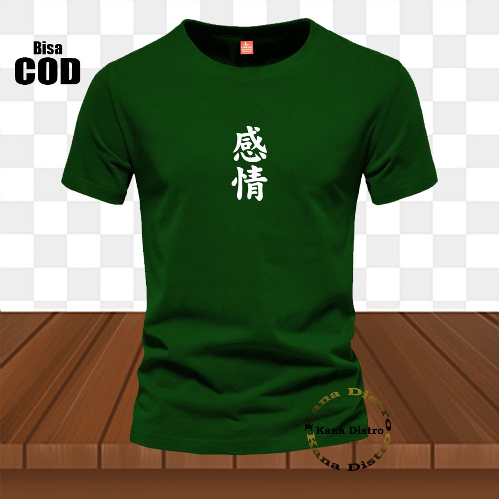 Baju Kaos Distro Tulisan Jepang Text Putih Premuim Quality Kaos COD Lengan Pendek Keren Kaos Kata Ka