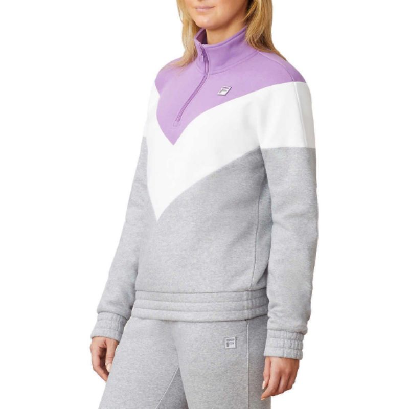 F*LLA logo zip half bordir sweatshirt