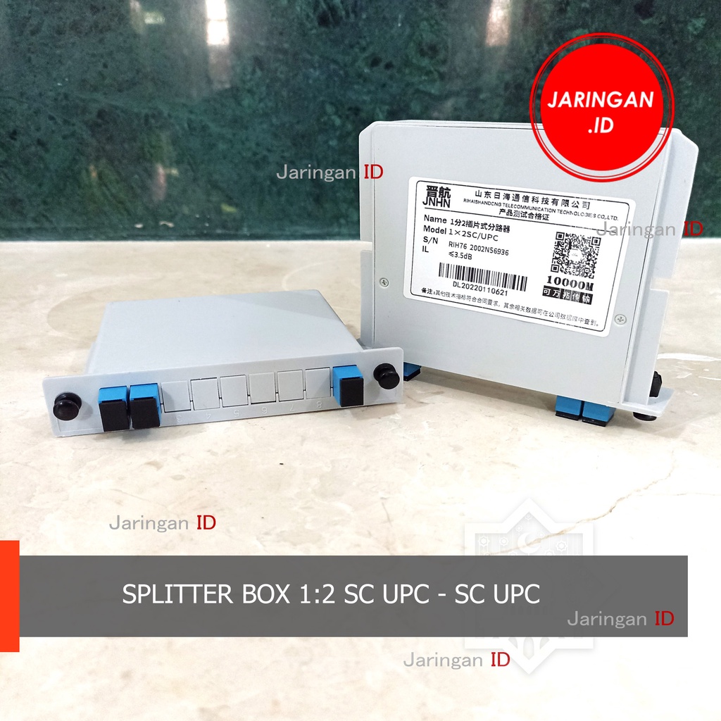 Passive Splitter PLC BOX FO 1 2 Fiber Optik FTTH SC UPC