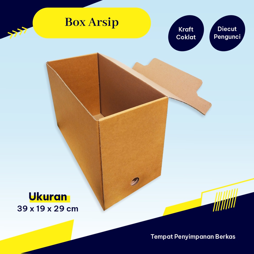 

BOX ARSIP/BOX DOKUMEN 39 X 19 X 29 cm - BISA CUSTOM LOGO/DESAIN