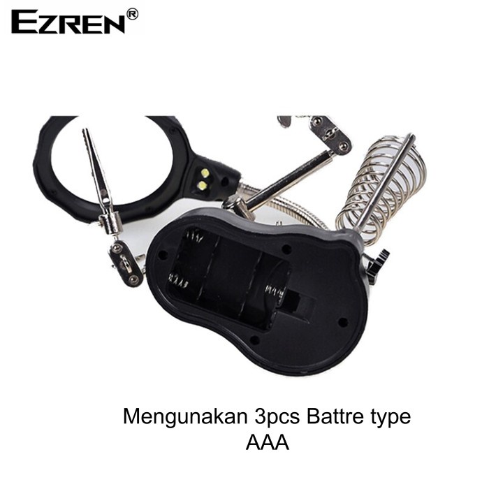 

Ezren Te-801 Kaca Pembesar Penjepit Pcb + Lampu Holder 3.5X 12X Aaa