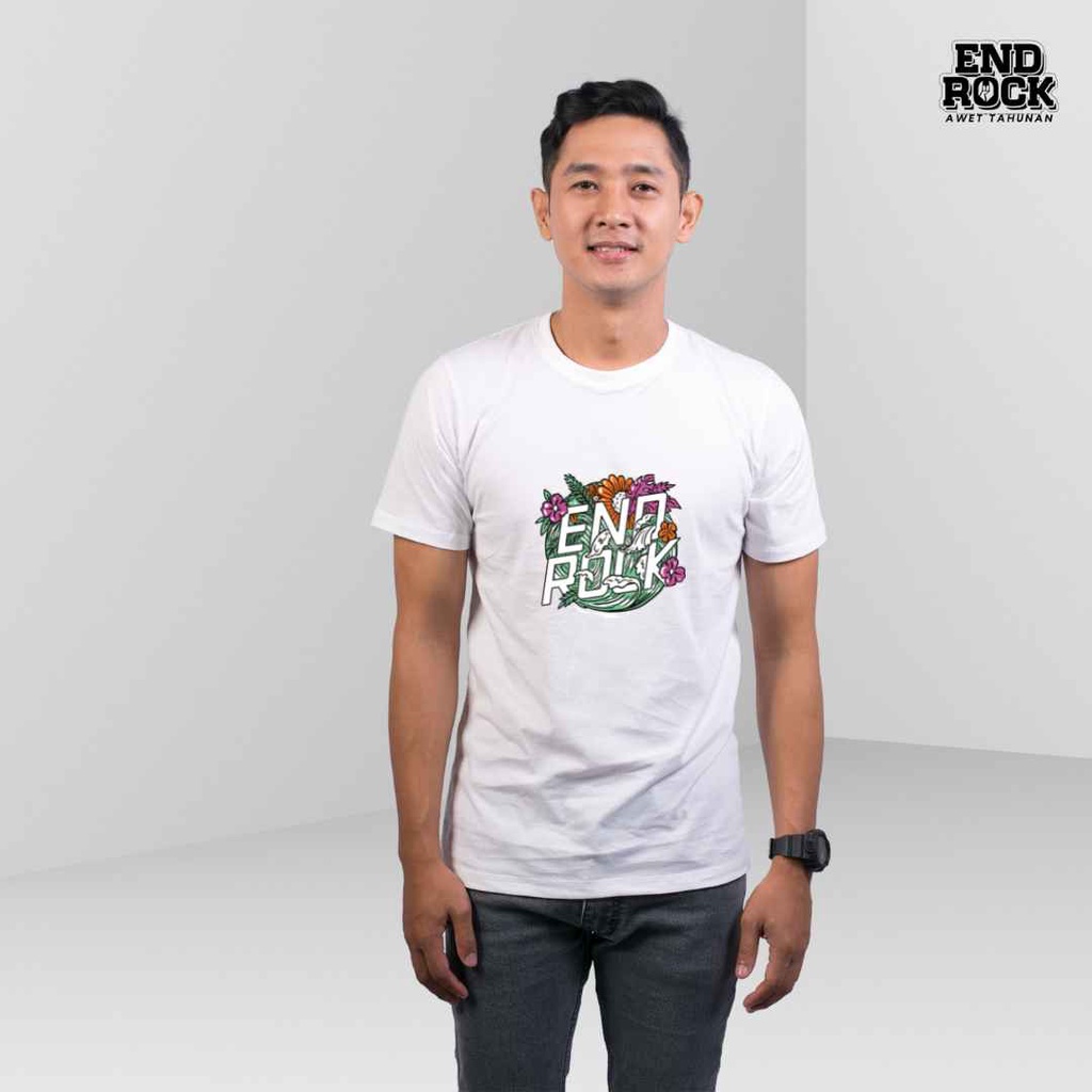 Kaos Distro Original Endrock Tema Floral Wave