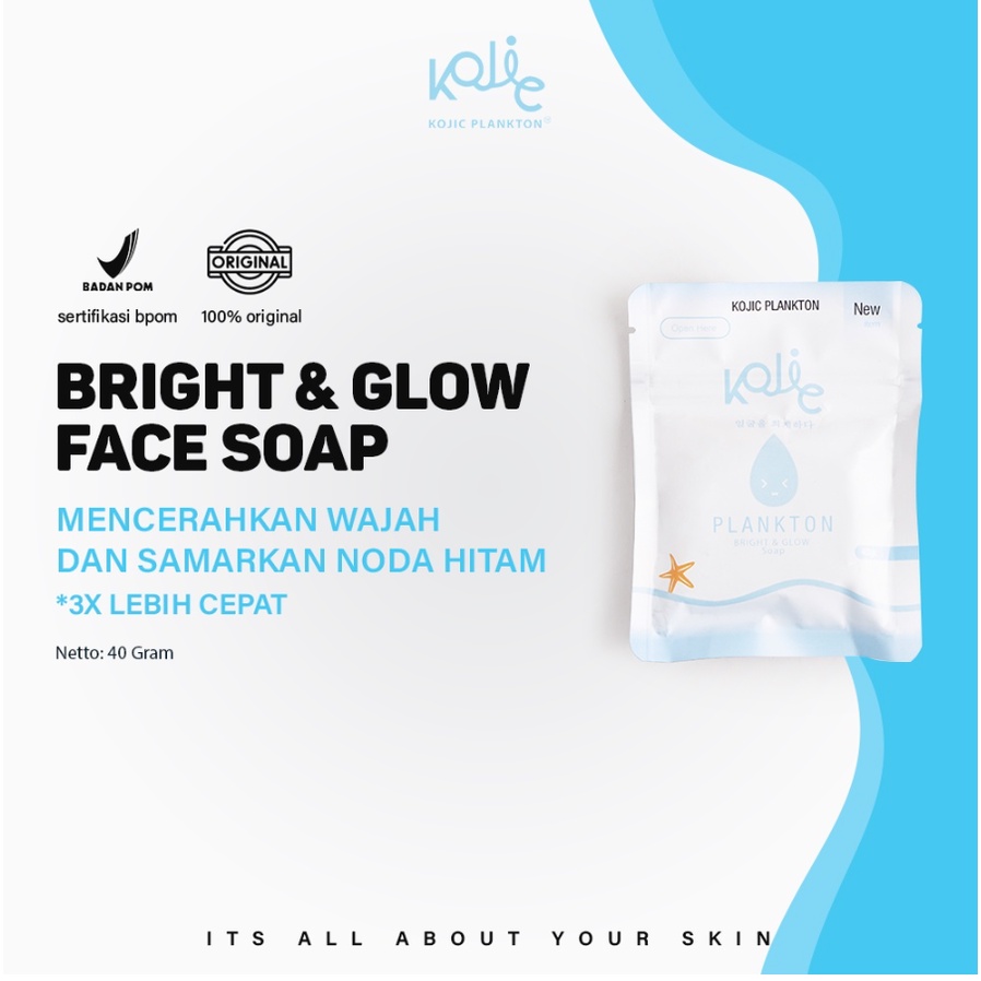 KOJIC PLANKTON BRIGHT AND GLOW FACE SOAP