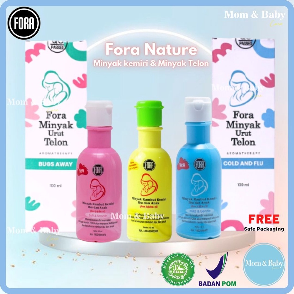 ORIGINAL 100% Minyak kemiri plus jojoba oil FORA kemiri penyubur rambut bayi anak balita dewasa ibu penebal alis bulu mata hair vitamin lotion n