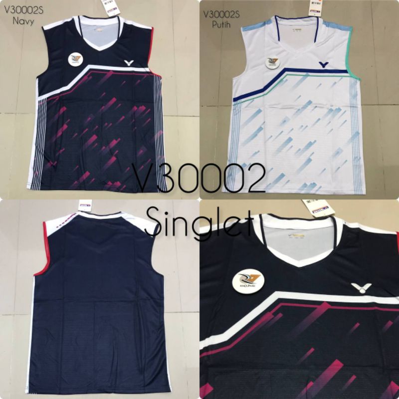 V30002s KAOS BADMINTON SINGLET VICTOR IMPORT BAJU BULU TANGKIS OLAHRAG