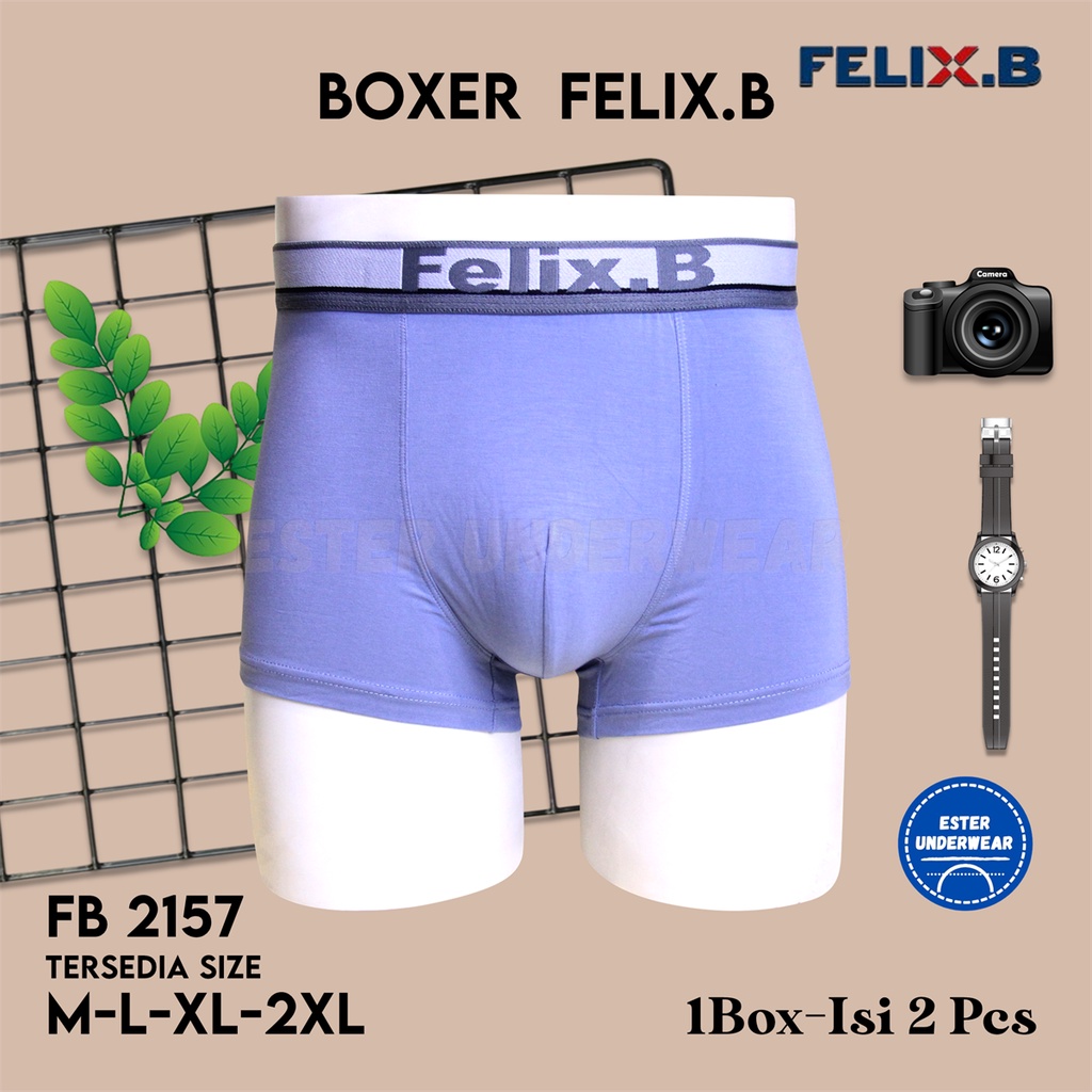 FELIX B Celana Boxer Pria FB 2157 1Box Isi 2 Pcs