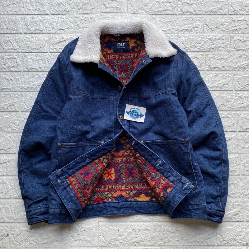 GU BY UNIQLO TRUCKER SHERPA JACKET SECOND BEKAS