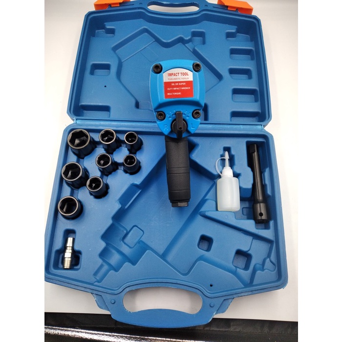 [SET 12 Pcs] Air Impact Wrench Kit Set 1/2&quot; Mesin Buka Baut Angin [KEPAI]
