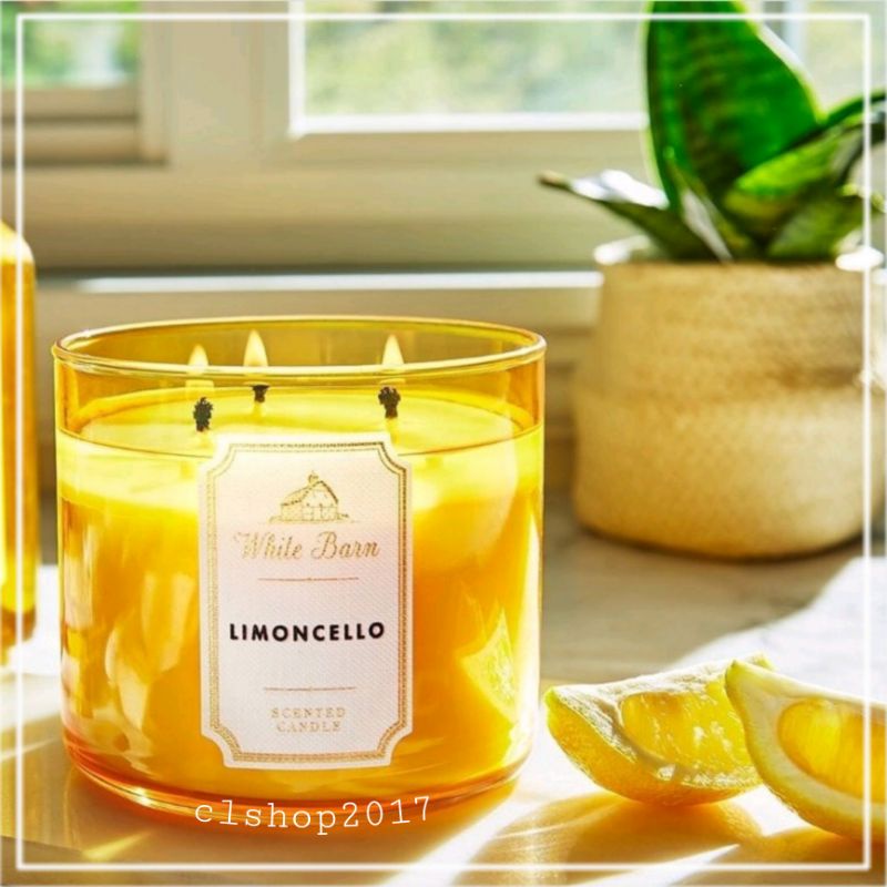 BATH &amp; BODY WORKS BBW LIMONCELLO 3-WICK SCENTED CANDLE 411 G PENGHARUM RUANGAN