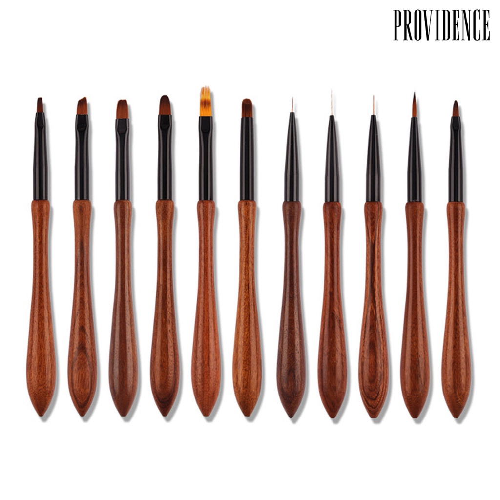 Providence Pena Lukisan Kuku Bulu Lembut Tidak Geser Halus Brush Stroke DIY Labu Gagang Cendana Pen Holder Paku Garis Penarik Pen Nail Salon Supply