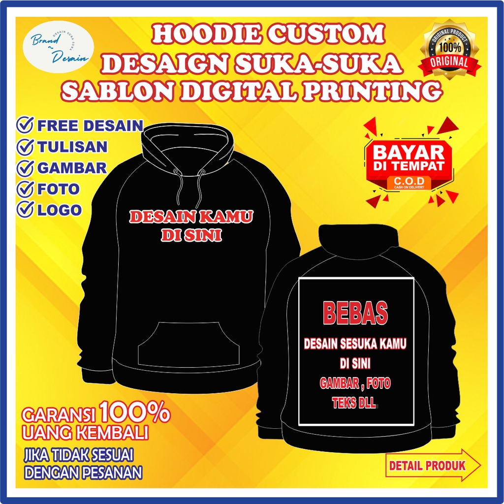 HOODIE HODI HODIE SWEATER SWEATER JAKET JACKET SWEATSHIRT CUSTOM CUSTOME COSTUM SABLON KUSTOM COWOK 
