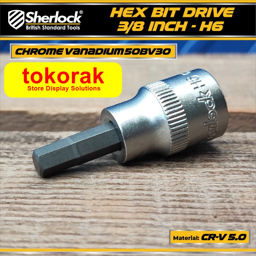 SHERLOCK MATA KUNCI SOK DRIVE 3/8 INCH HEX BIT SOCK L 6 MM SHOCK 3/8&quot;