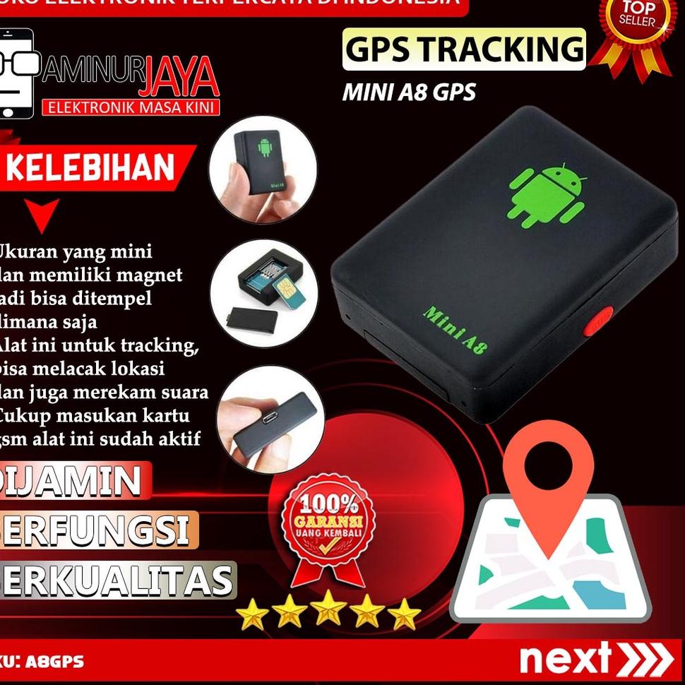 {THB.08Ja23ᴳ} GPS Tracker Mini A8 Alat Pelacak Posisi Tracker Lokasi Multipungsi Keamanan Kendaraan 