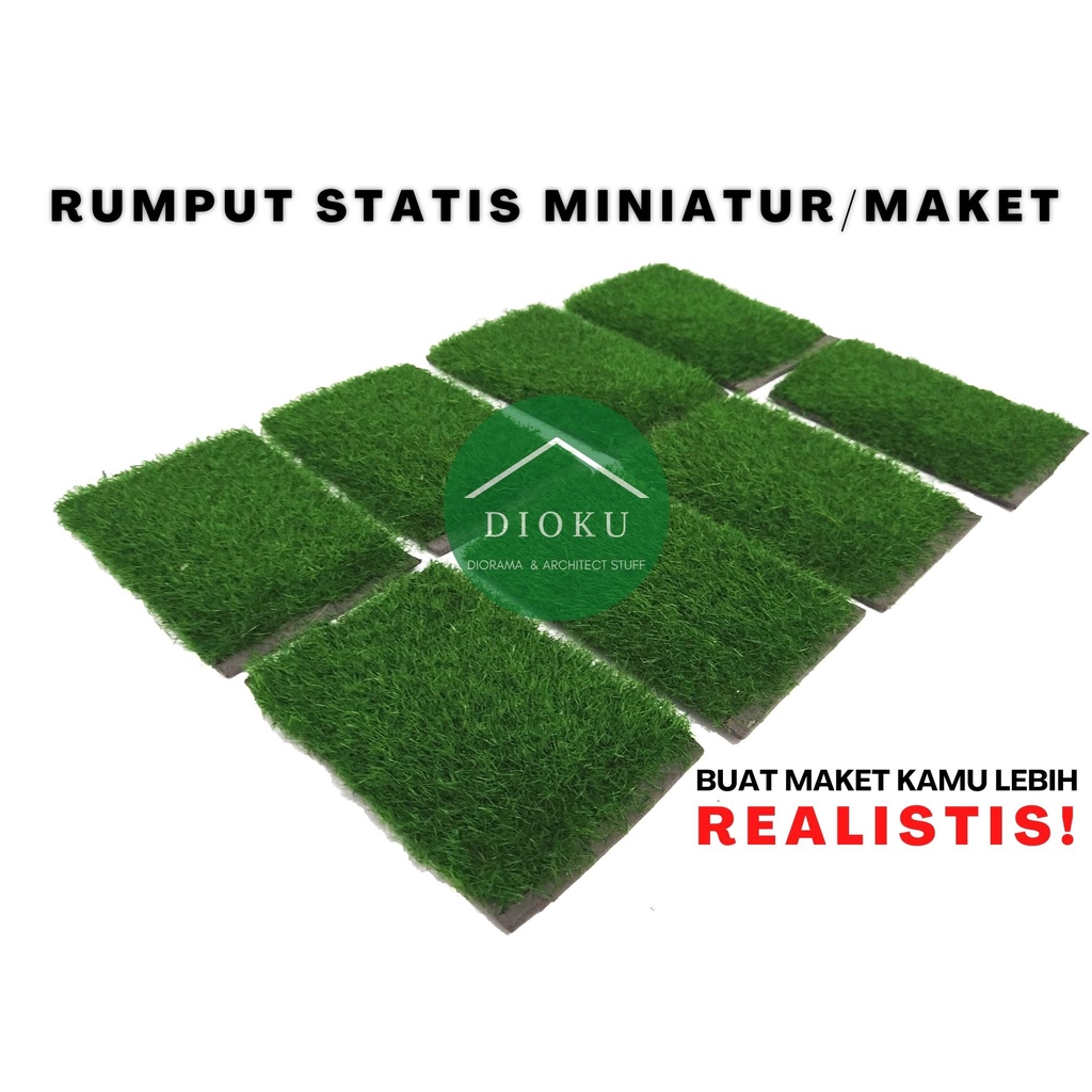 Miniatur Rumput Jepang / Rumput Statis / Bahan Maket / Miniatur / Mirip Rumput Jepang