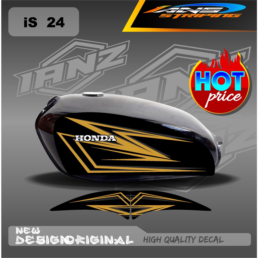 STRIPING TANGKI CB100 CUSTOM VARIASI HOLOGRAM/NON HOLOGRAM IS24