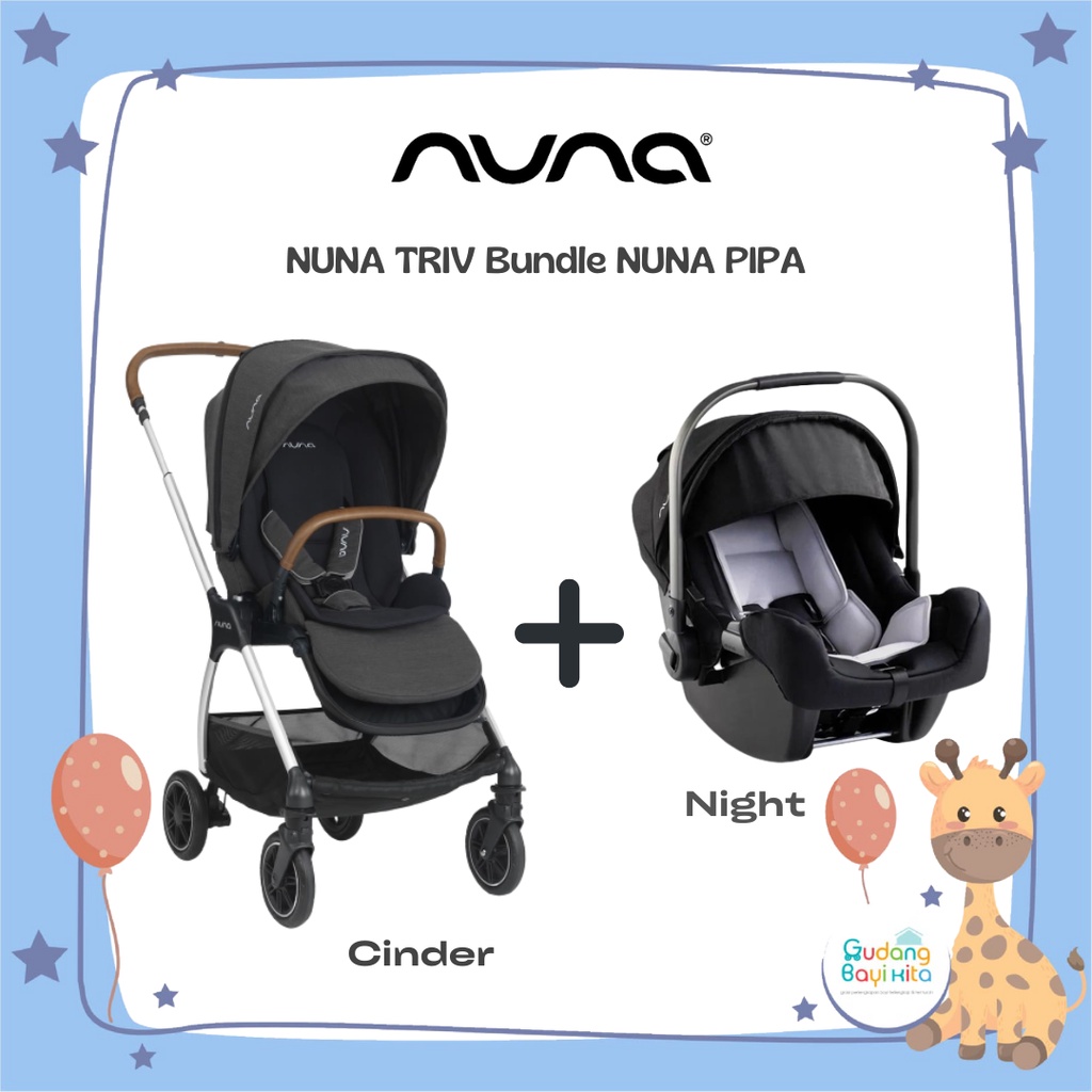 Nuna Triv Cinder Stroller Free Nuna Pipa - Stroller Bayi - Stroller Nuna