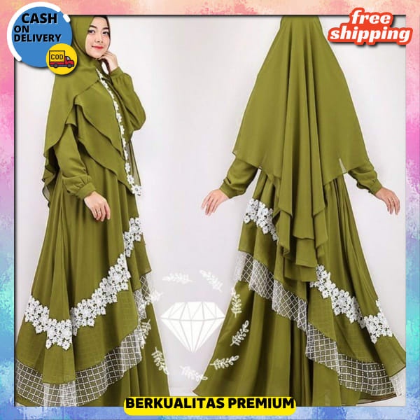 Baju Gamis Brukat Muslim Terbaru Model Baju Pesta Wanita Kondangan Trend Kekinian Fashion Terbaru 20