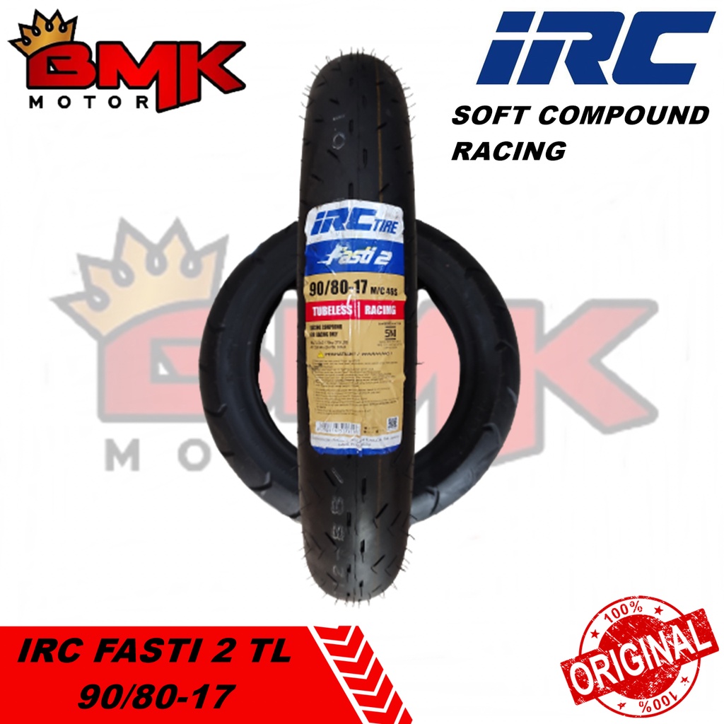 Irc Ban Luar Fasti Pro Fasti 2 90/80-17 Tubeless Soft Coumpond