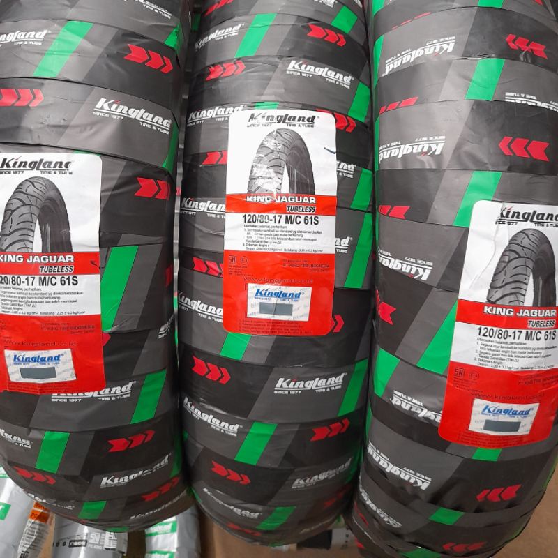 ban motor tubles 120/80 17 kingland king jaguar ban tubeles ring 17