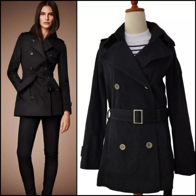 Jaket Korea / Trench Coat Black UNIQLO