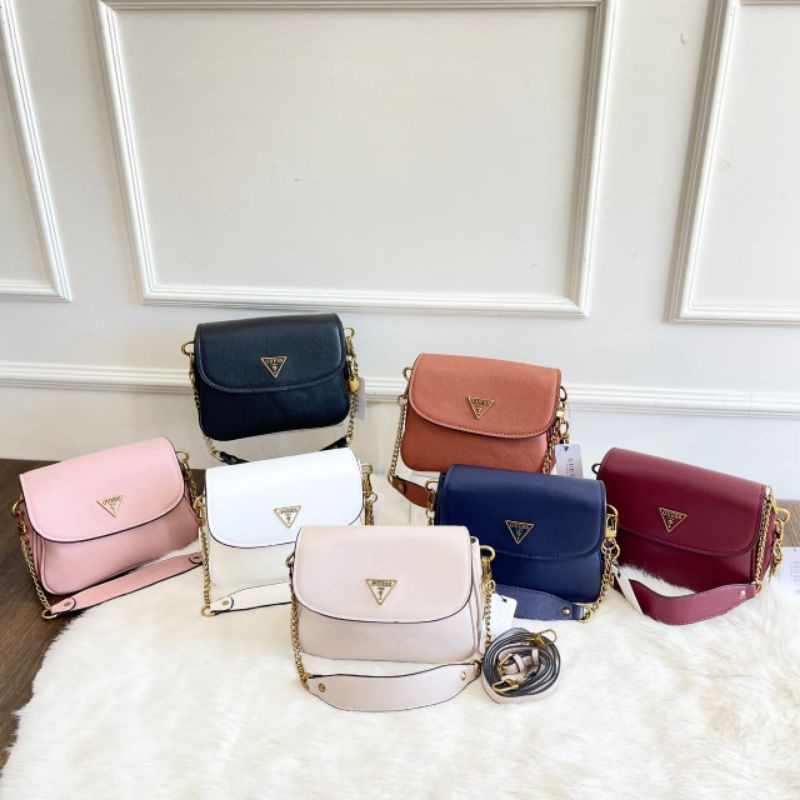 Tas Guess selempang bahu hitam biru navy merah maron putih beige coklat pink