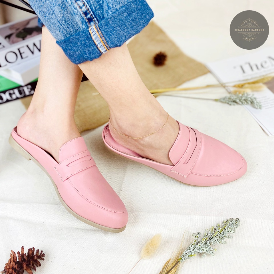 CBY Bustong Drip Sepatu bustong flat teplek Wanita sepatu kasual