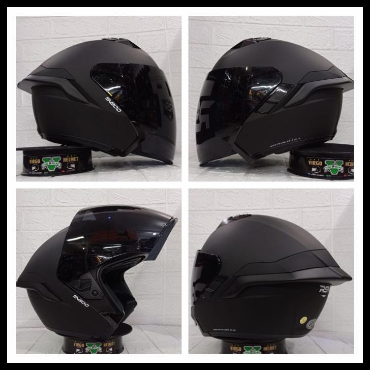 Helm Rsv Sv300 Black Matt|Doff Paket Ganteng